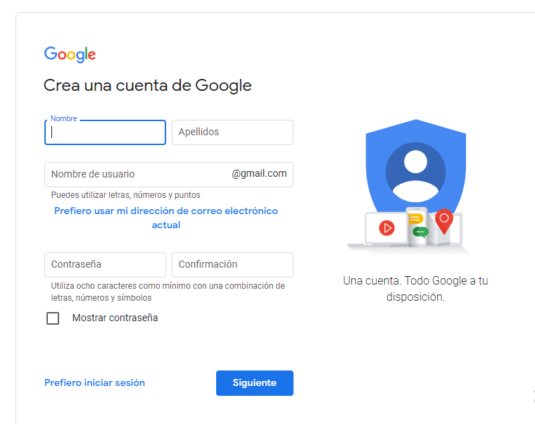 como crear una cuenta de correo electronico gmail_paso2