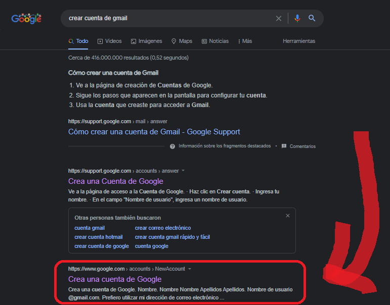 como crear una cuenta de correo electronico