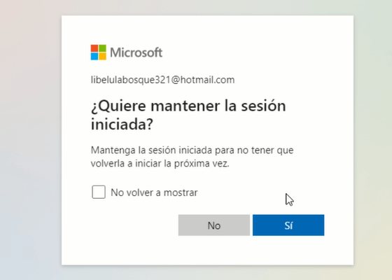 mantener inicio de sesión